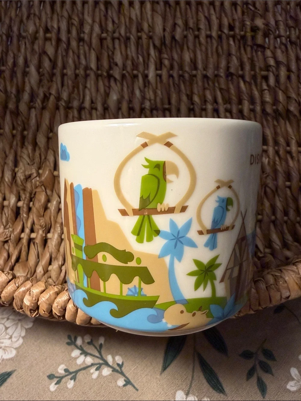 DisneyLand Starbucks Green and Blue Scenic Adventure Land Ceramic Mug 14oz - Picture 2 of 5